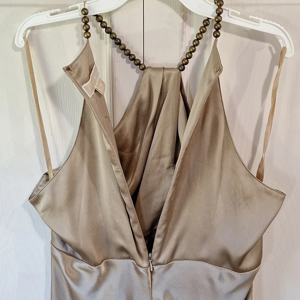 Michael Kors silk sleeveless blouse - 12 - gold/bronze beads - Picture 5 of 10